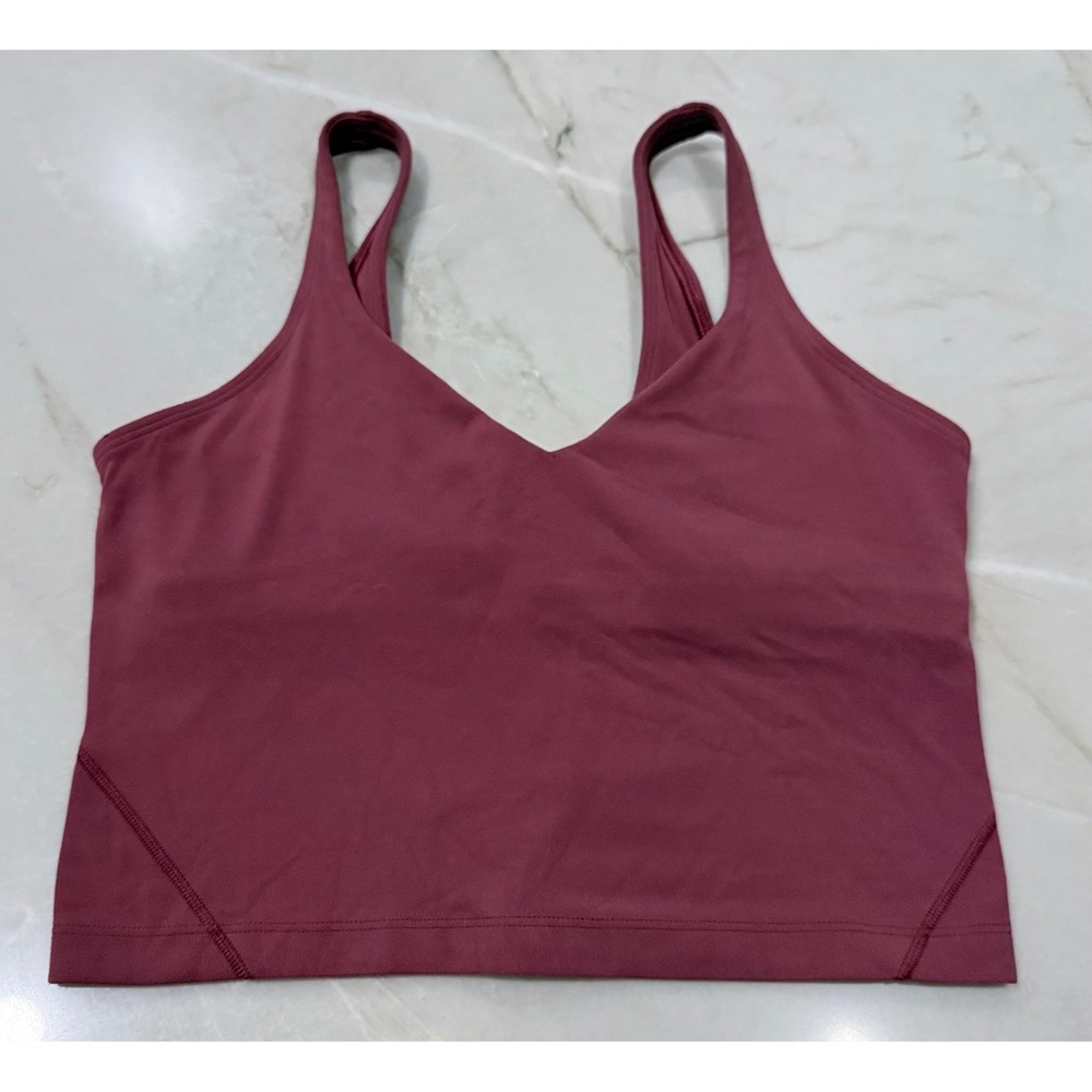 Lululemon Align Tank Top Nulu Size 6 Spiced Bronze / Mauve / Merlot Built-in Bra